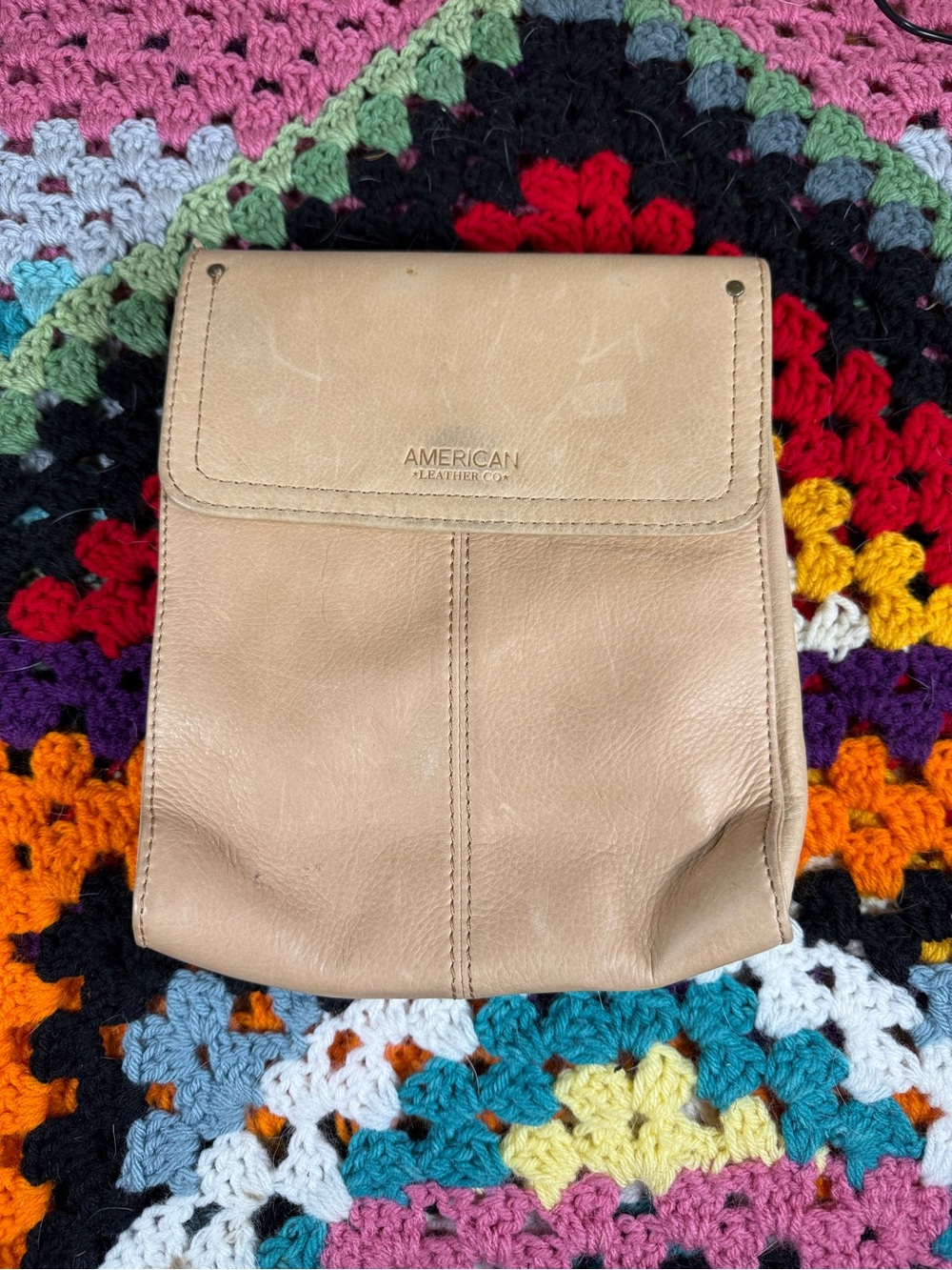 American Leather Co. Beige Crossbody Bag